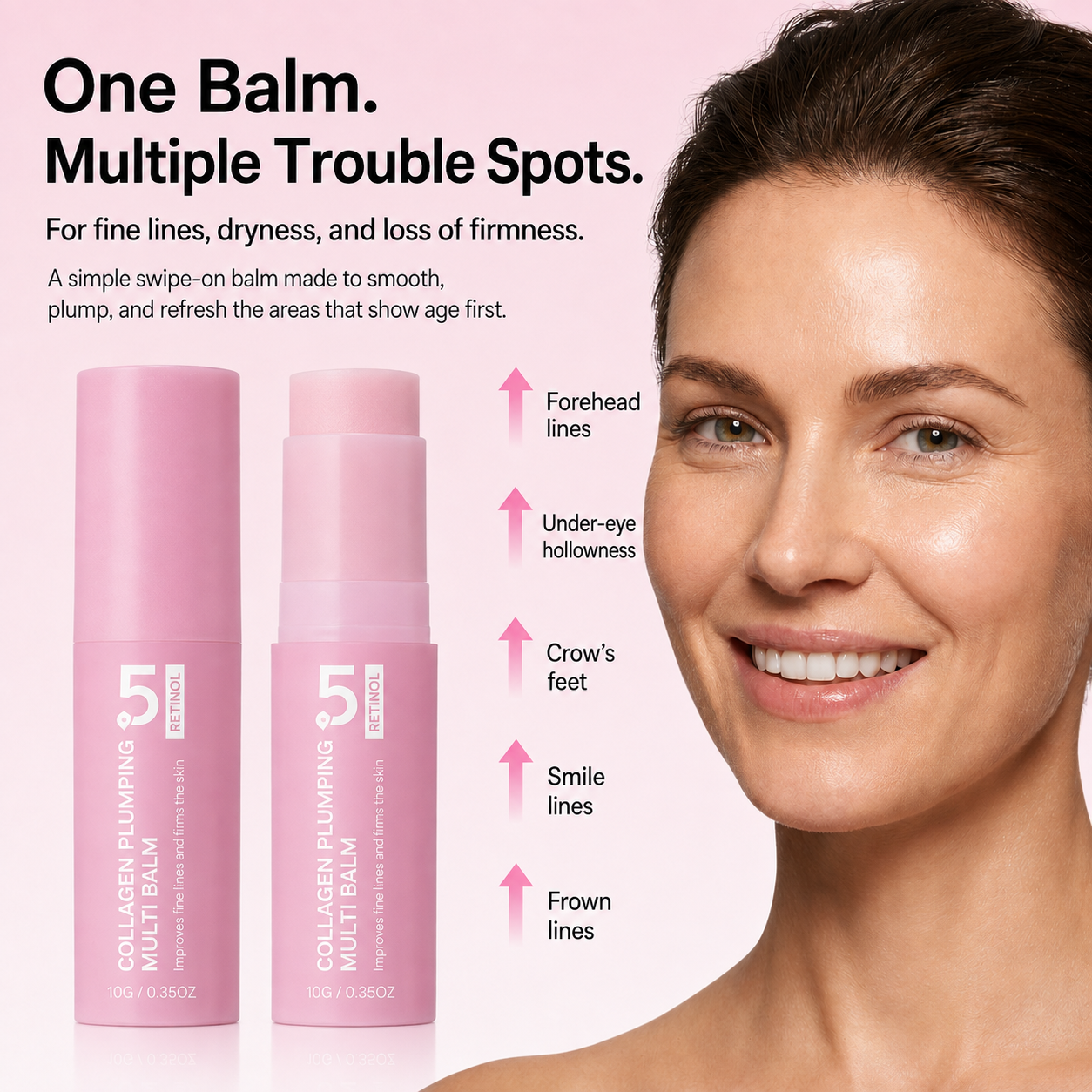 Pink Collagen Plumping Multi Balm – Firm, Smooth & Youthful Skin