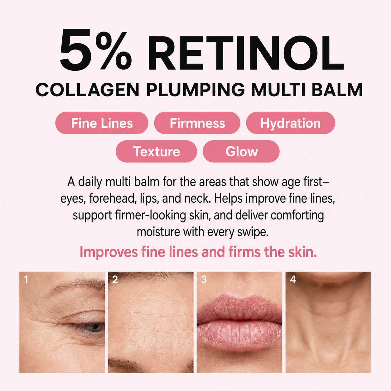 Pink Collagen Plumping Multi Balm – Firm, Smooth & Youthful Skin